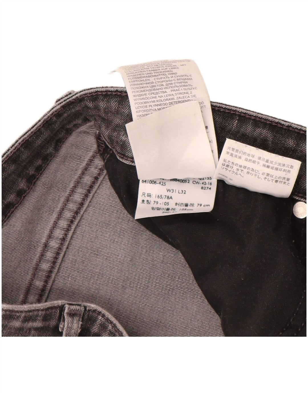 Levi's Mujer 712 Slim Jeans W31 L32 Algodón Gris