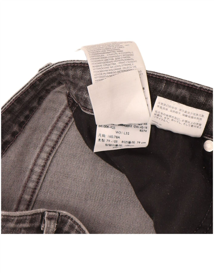 Levi's Mujer 712 Slim Jeans W31 L32 Algodón Gris