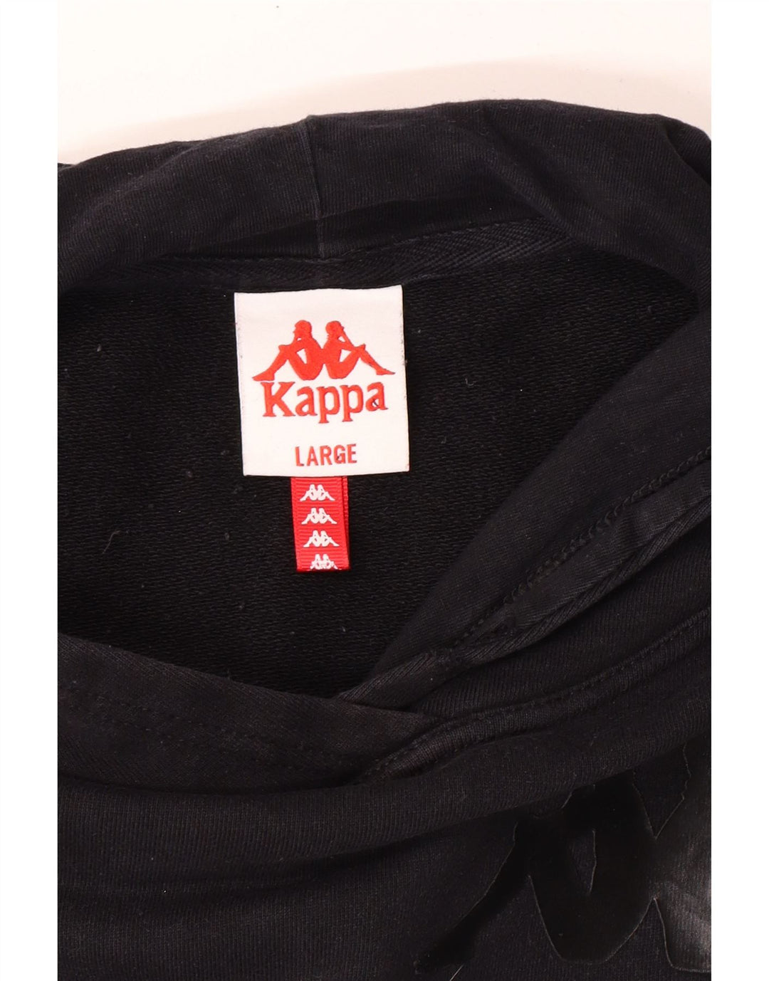 Kappa - Sudadera con capucha para mujer, diseño gráfico, talla 40, color negro