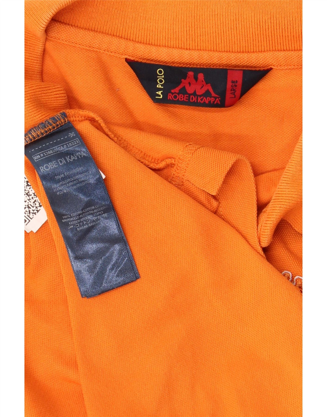KAPPA Polo Hombre Grande Naranja Algodón