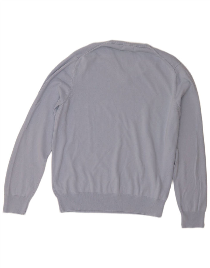 Marks & Spencer Jersey con cuello en V para hombre XL Algodón azul
