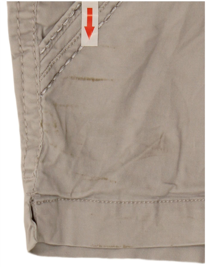 BKE Pantalones cortos chinos de cintura baja para mujer W30 Algodón gris medio