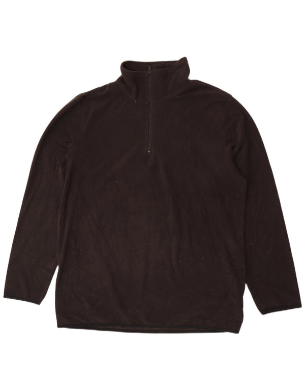 Lotto Mens Zip Neck Fleece Jumper 2XL Black Polyester