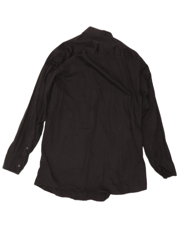 Calvin Klein Camisa para hombre Talla 16 Grande Algodón negro