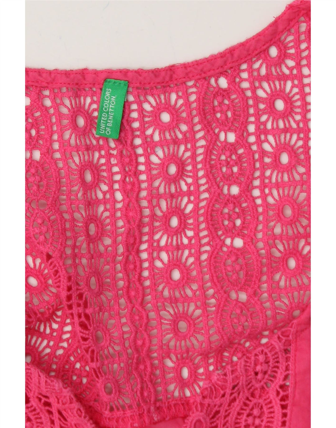 BENETTON Womens Sleeveless Tunic Dress UK 14 Medium Pink Vintage Benetton and Second-Hand Benetton from Messina Hembry 