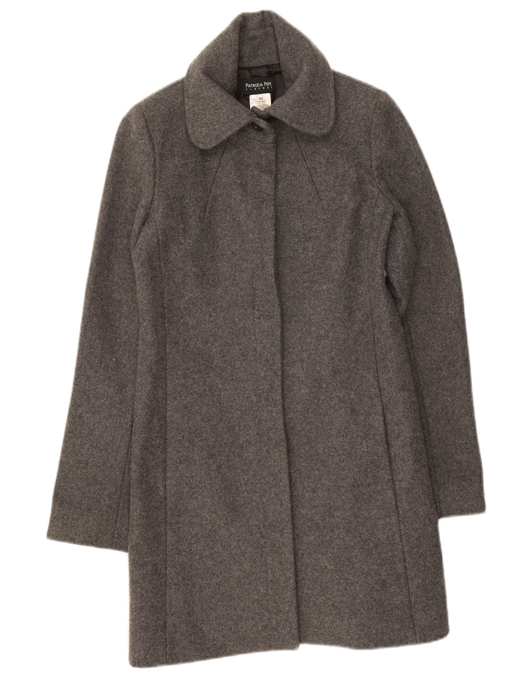 Patrizia Pepe Abrigo Mujer IT 40 Small Gris Lana