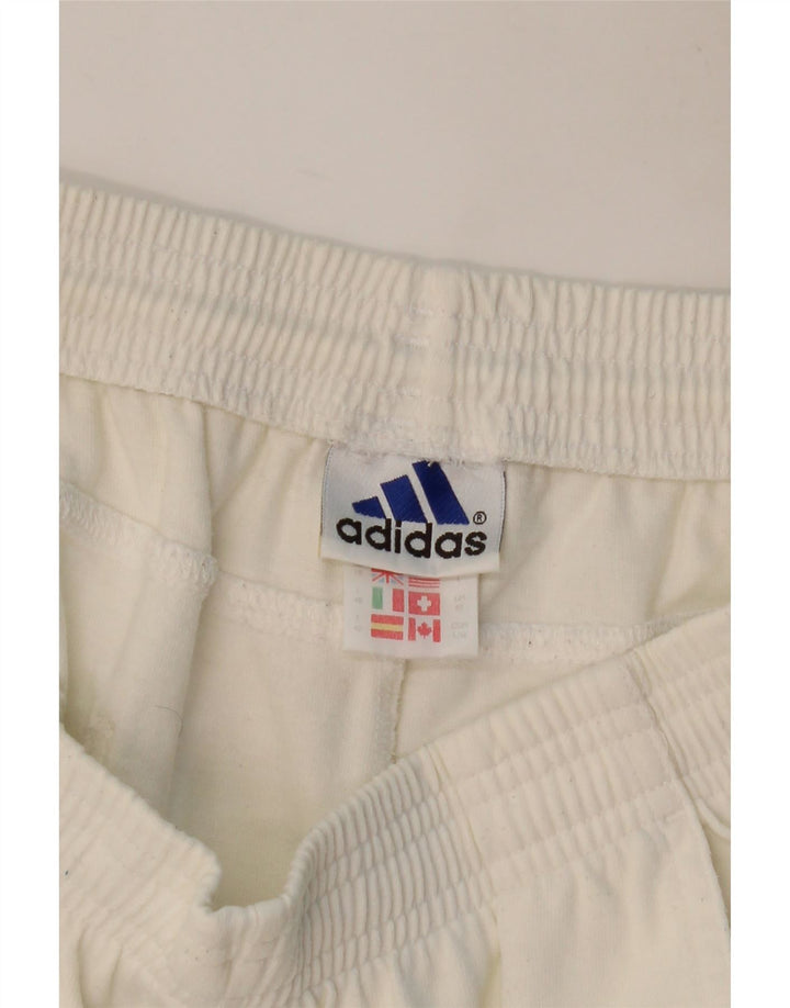 ADIDAS Pantalones cortos deportivos para mujer Reino Unido 40 Grande Algodón blanco roto