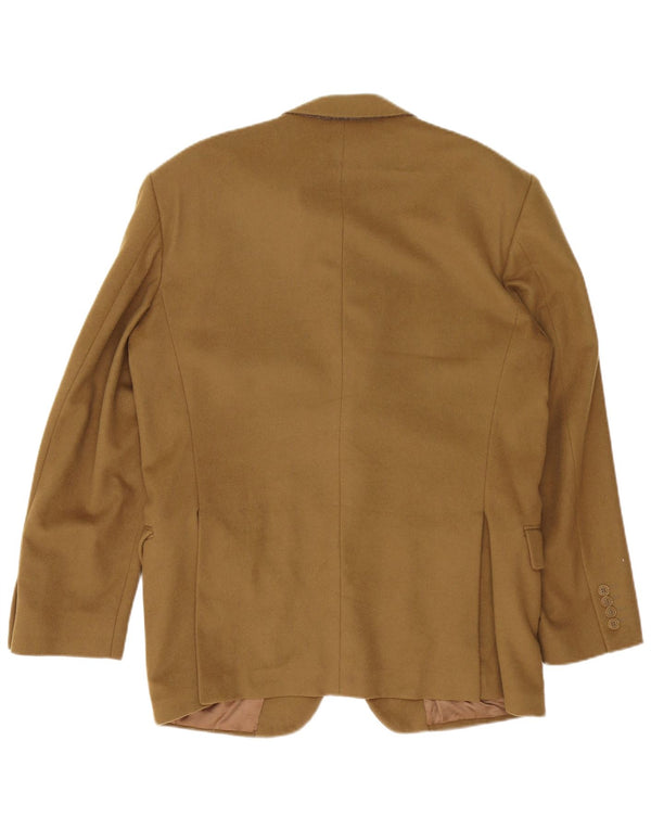 Vintage hombres 2 botones Blazer chaqueta IT 52 XL caqui cachemira