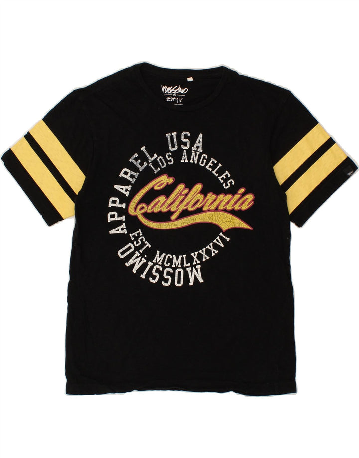 MOSSIMO Mens Graphic T-Shirt Top Small Black Vintage Mossimo and Second-Hand Mossimo from Messina Hembry 