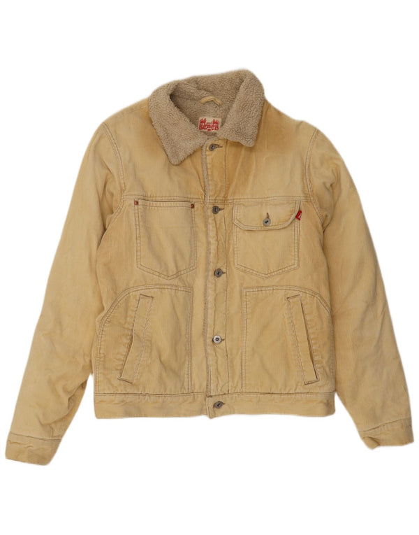 Bench Chaqueta de pana Sherpa para hombre Reino Unido 40 Grande Algodón beige