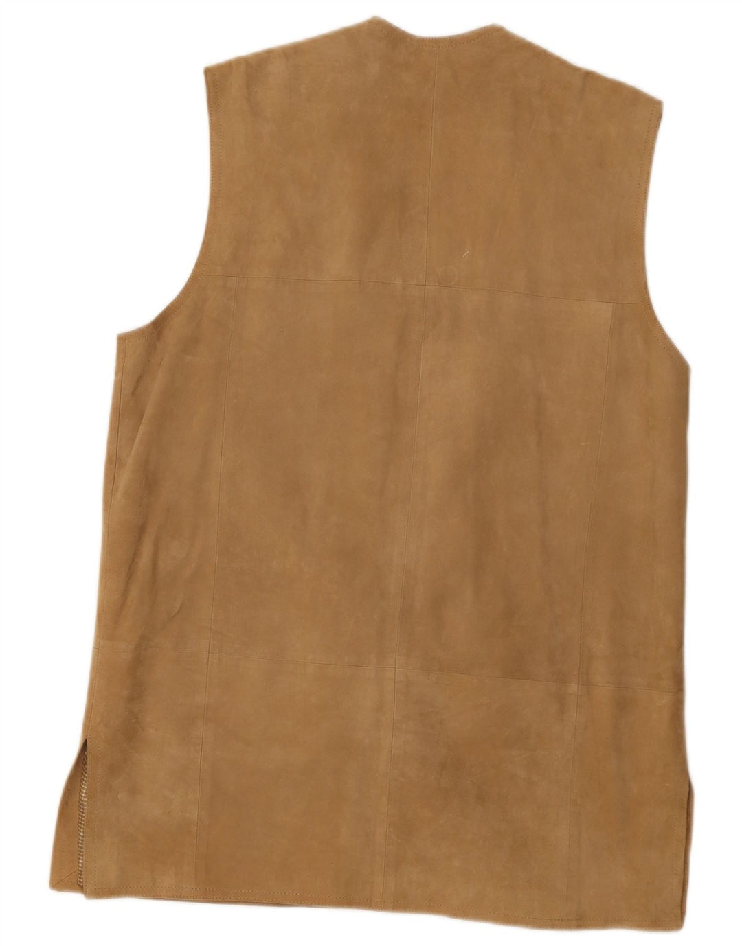 Max Harder Chaleco de ante para mujer UK 42 Cuero beige mediano