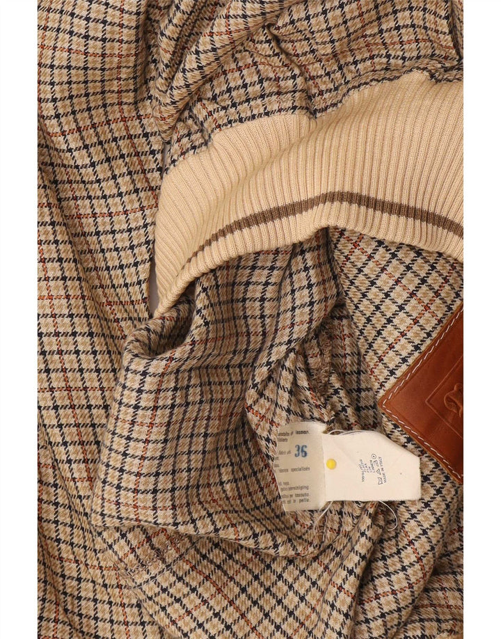 Chaqueta bomber para hombre Breco's IT 52 XL Algodón de pata de gallo marrón