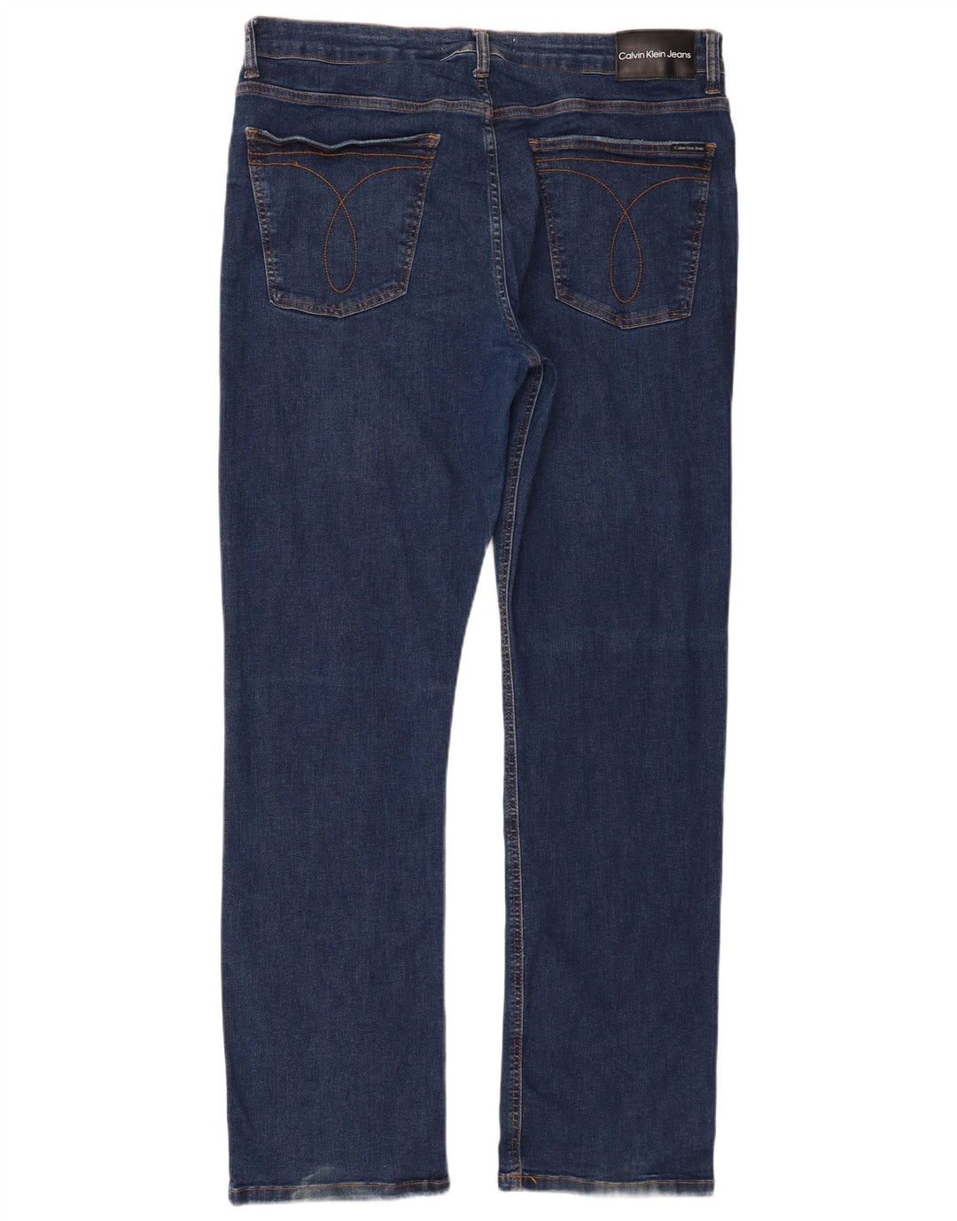 Calvin Klein Jeans rectos desgastados para hombre IT 48 Medium W38 L33 Azul marino