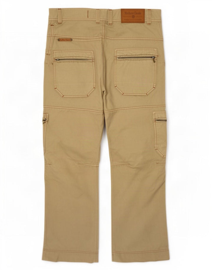 Marlboro Classics Pantalones cargo rectos para hombre W32 L34 Algodón caqui