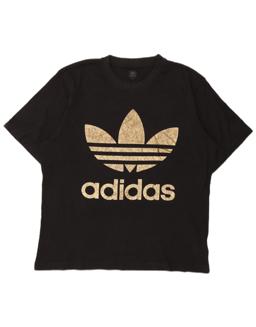 Adidas - Camiseta gráfica para hombre, talla grande, algodón negro