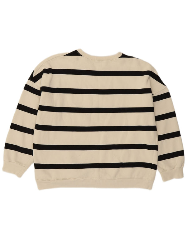 MINT VELVET Sudadera para mujer Jumper UK 40 Mediano Algodón a rayas blancas