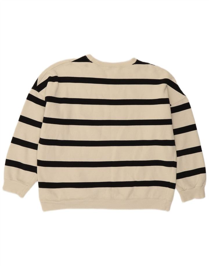 MINT VELVET Sudadera para mujer Jumper UK 40 Mediano Algodón a rayas blancas