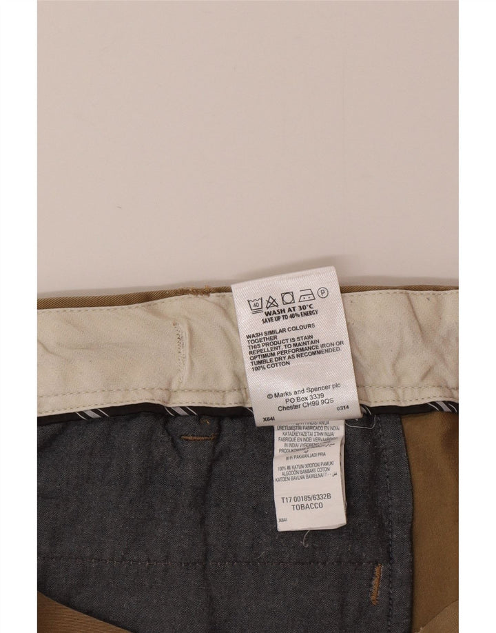 Marks & Spencer Pantalones chinos regulares para hombre W40 L31 Algodón marrón