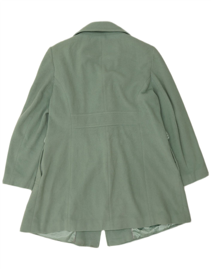 Marks & Spencer Abrigo cruzado para mujer UK 46 Lana verde grande