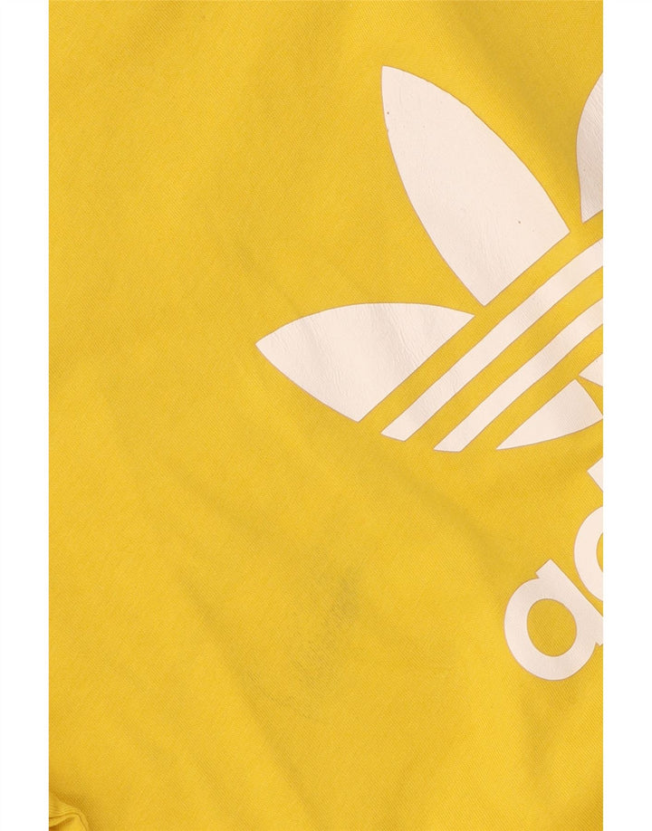 Adidas Hombre Camiseta Gráfica Top Algodón Amarillo Medio