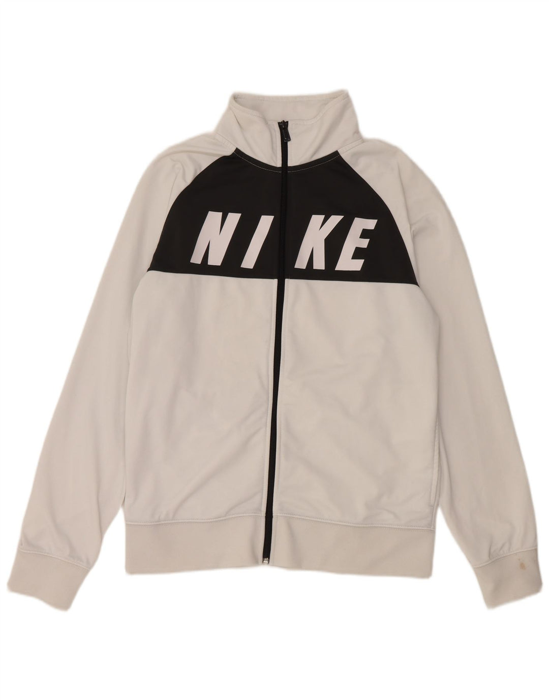 NIKE Chaqueta superior de chándal con gráfico para hombre Poliéster color block blanco mediano