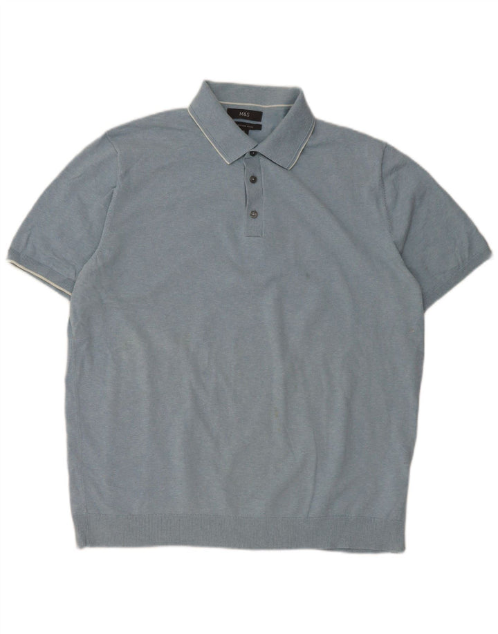 Marks & Spencer Polo Hombre XL Algodón Azul