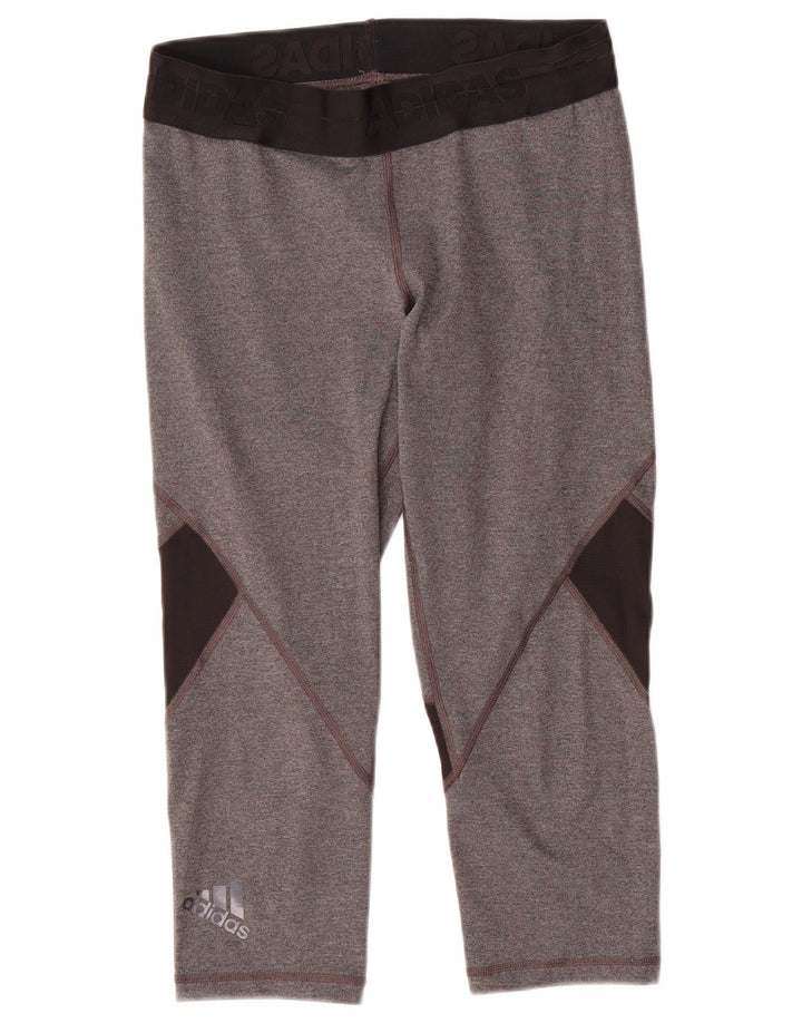 Adidas Climacool Capri Leggings para mujer Reino Unido 12/14 Gris medio Colorblock