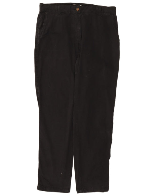 Marks & Spencer Pantalones chinos rectos para mujer UK 12 MediumW32 L29 Negro
