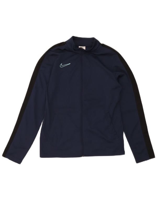 Nike Boys Dri Fit Chándal Top Chaqueta 12-13 años Grande Azul Marino