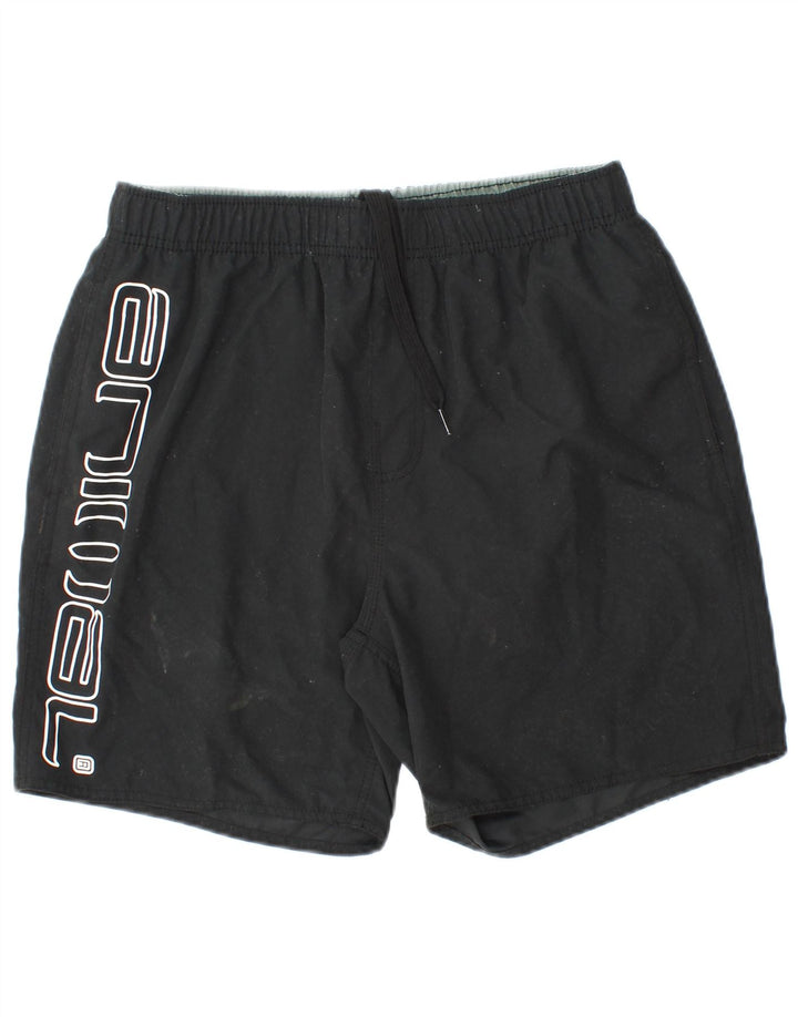 ANIMAL Bañador con gráfico para hombre, talla grande, poliéster negro