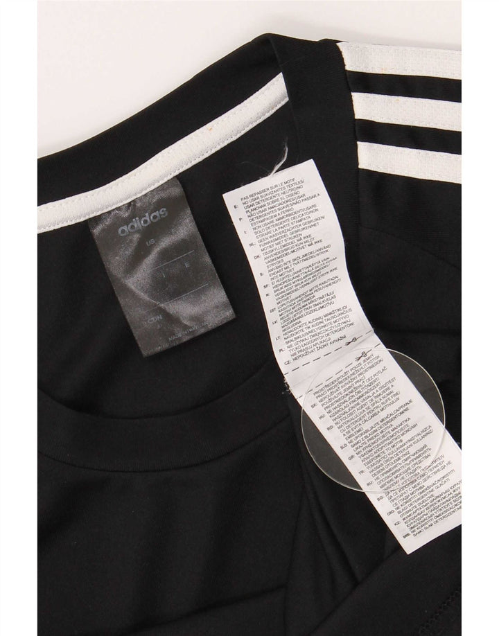 Adidas Mens Climalite Camiseta Top Pequeño Negro Poliéster