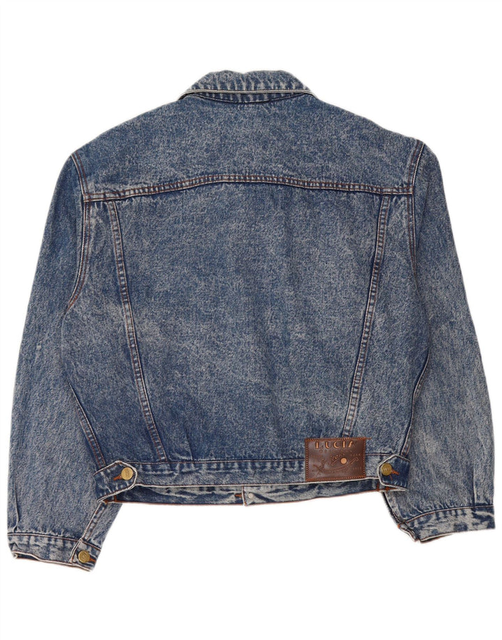 Lucia Chaqueta Vaquera Estampada para Hombre UK 36 Small Azul Algodón