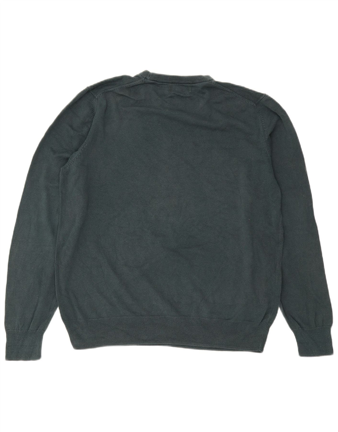 MARKS & SPENCER Jersey de cuello redondo para hombre XL Algodón verde