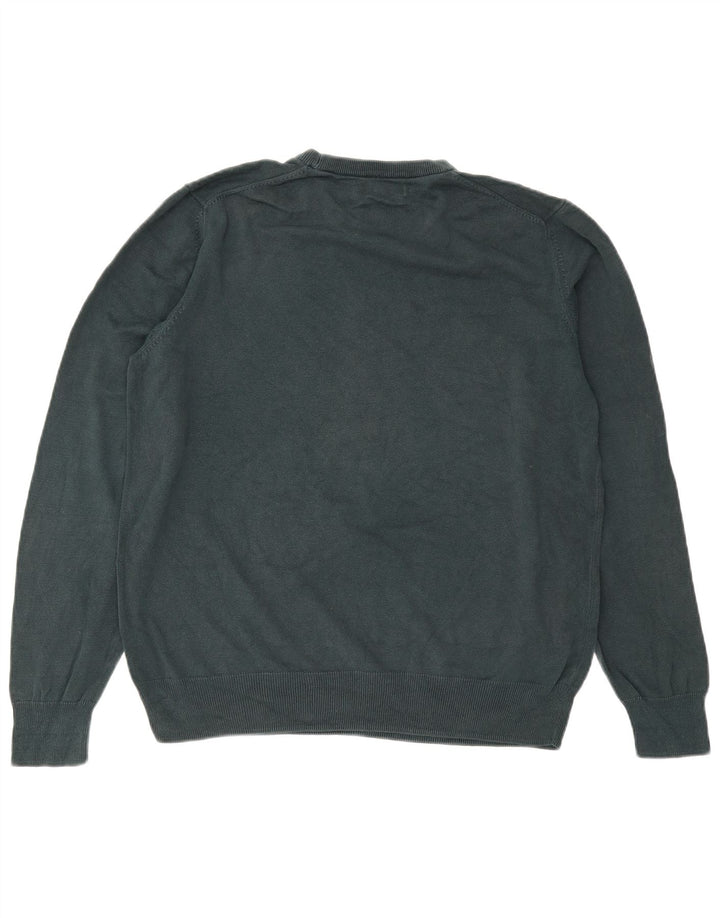 MARKS & SPENCER Jersey de cuello redondo para hombre XL Algodón verde