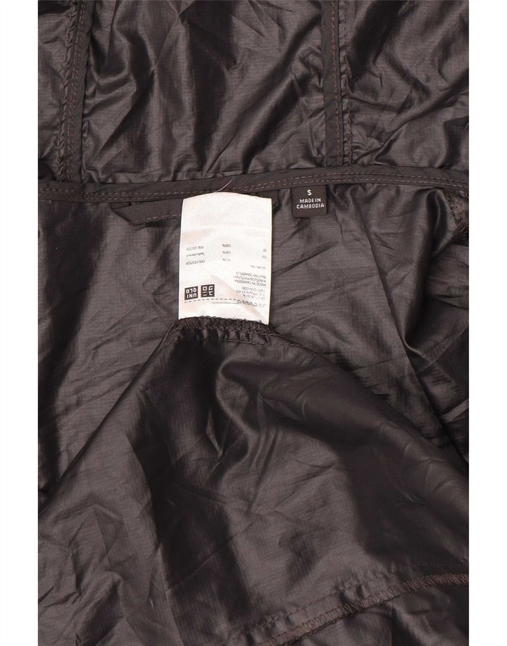 Uniqlo Chaqueta impermeable con capucha para mujer UK 10 Small Poliéster negro