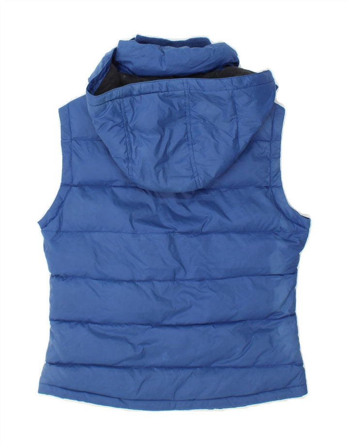 JACK WILLS Womens Hooded Padded Gilet UK 10 Small Blue Polyester Vintage Jack Wills and Second-Hand Jack Wills from Messina Hembry 