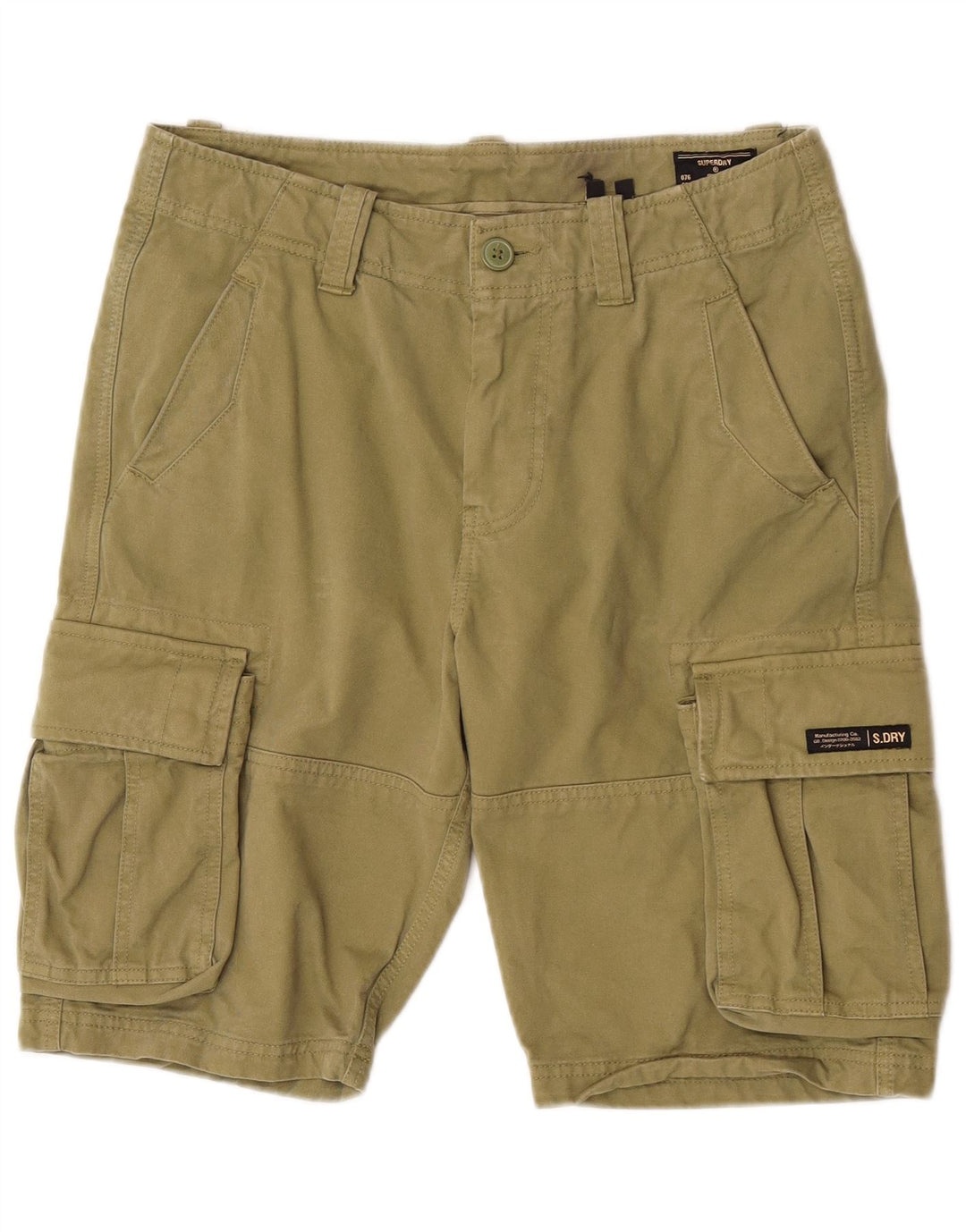 Superdry Shorts Cargo Para Hombre W32 Algodón Caqui Medio