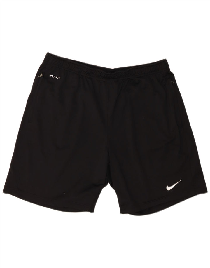 Nike Pantalones cortos deportivos Dri Fit para hombre XL Poliéster negro