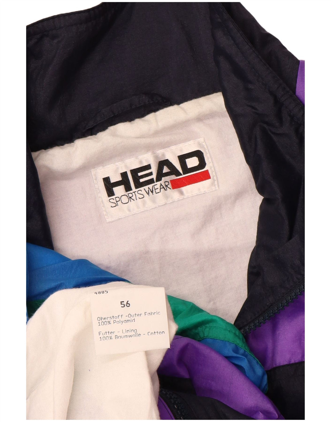 HEAD Chaqueta de chándal para hombre IT 56 2XL Multicolor Colorblock