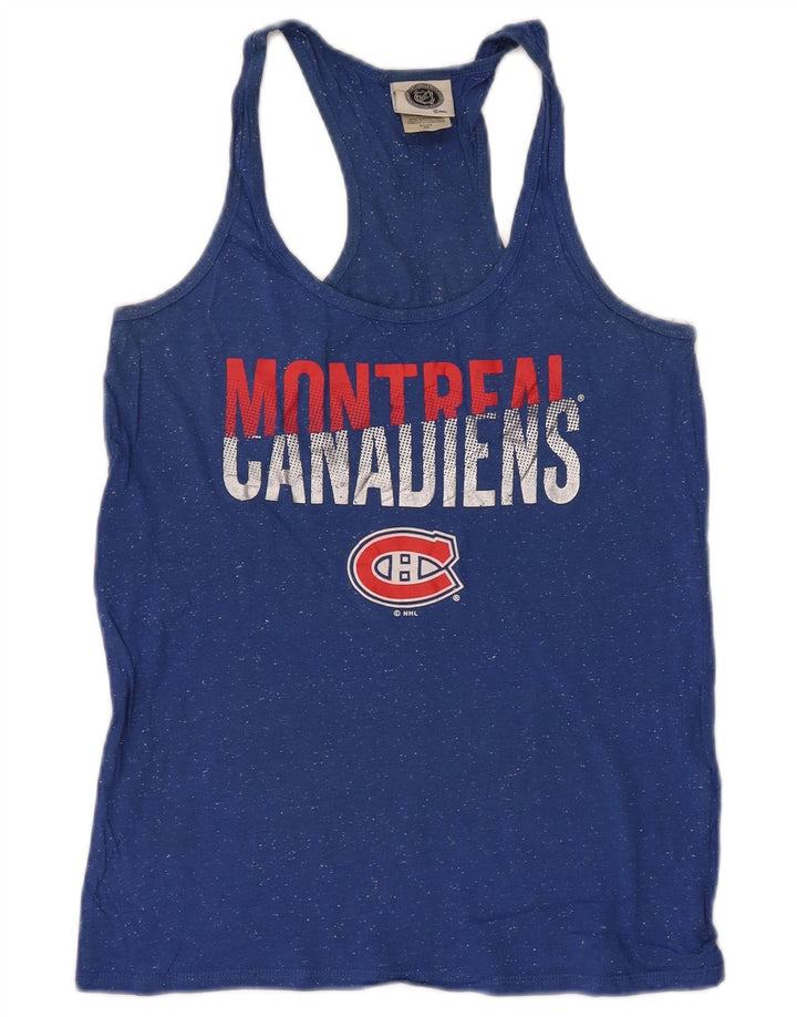 NHL Montreal Canadiens - Chaleco gráfico para mujer, talla 10, color azul pequeño