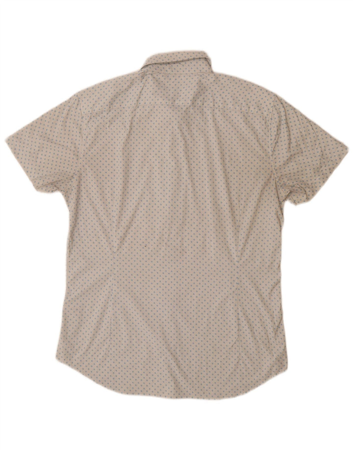 BONOBOS Camisa de manga corta a medida para hombre Nylon floral blanco grande