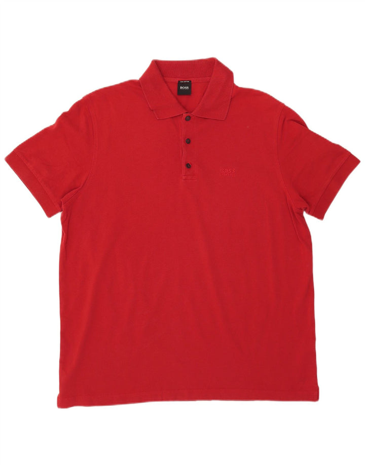 Polo Hugo Boss Hombre XL Algodón Rojo