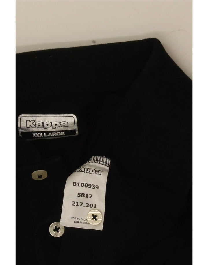 Kappa Polo Hombre 3XL Algodón Negro