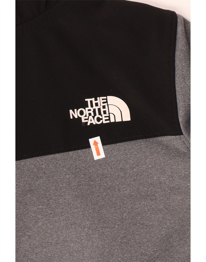 THE NORTH FACE Jersey con capucha y cuello con cremallera para niños 14-15 años XL Gris Colorblock