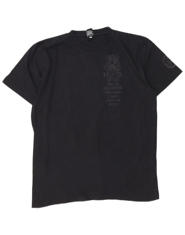 Scorpion Bay Mens Graphic T-Shirt Top XL Black Cotton