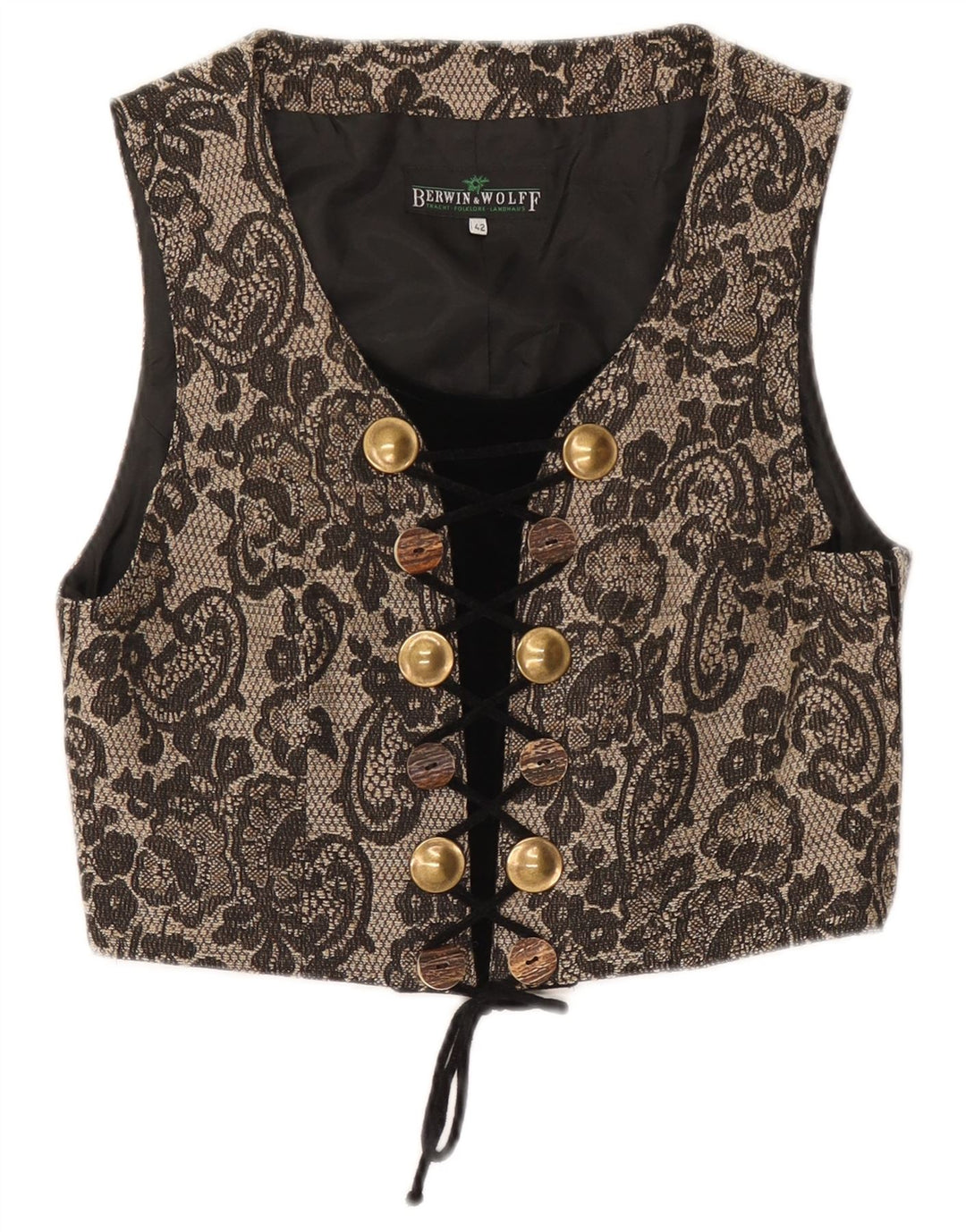 Berwin & Wolff Top Corsé Sin Mangas para Mujer IT 42 Medium Beige Floral