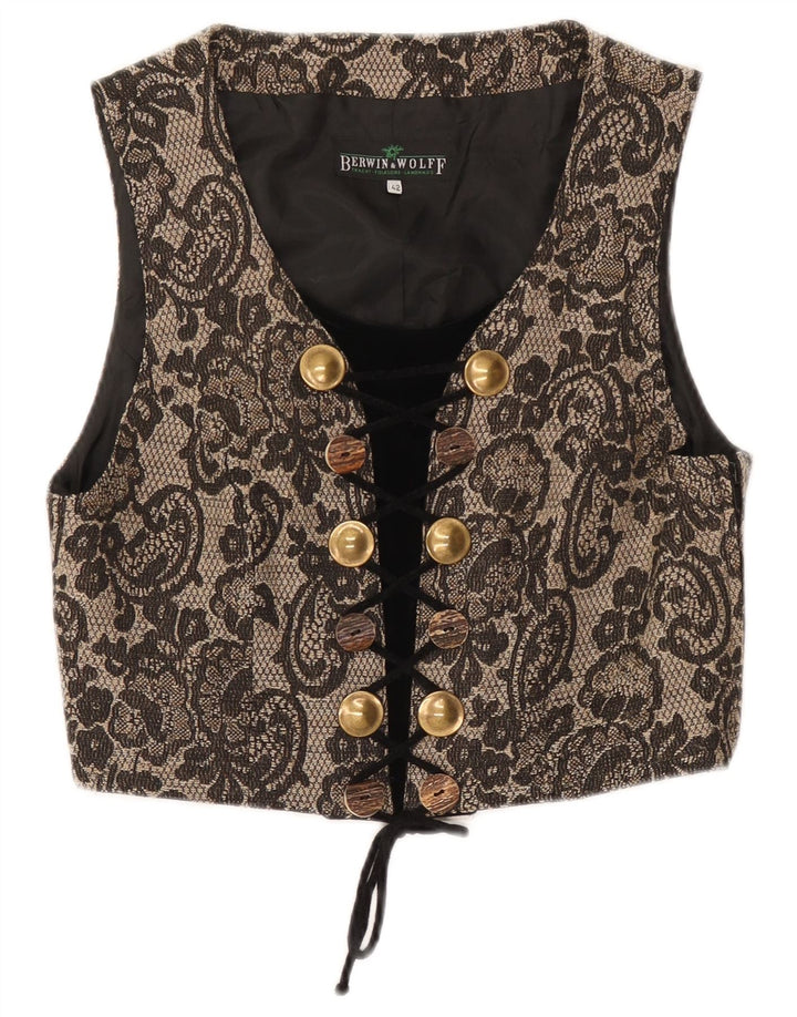 Berwin & Wolff Top Corsé Sin Mangas para Mujer IT 42 Medium Beige Floral