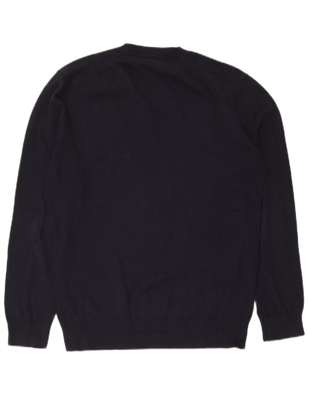 French Connection Jersey con Cuello en V para Hombre de algodón Azul Marino Mediano