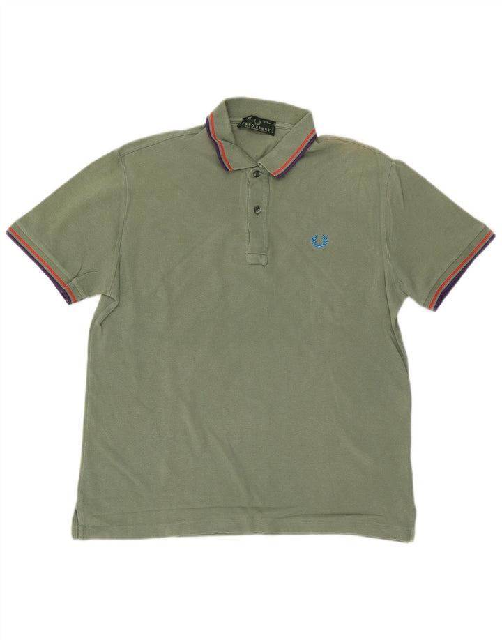 FRED PERRY Polo Hombre Algodón Verde Medio