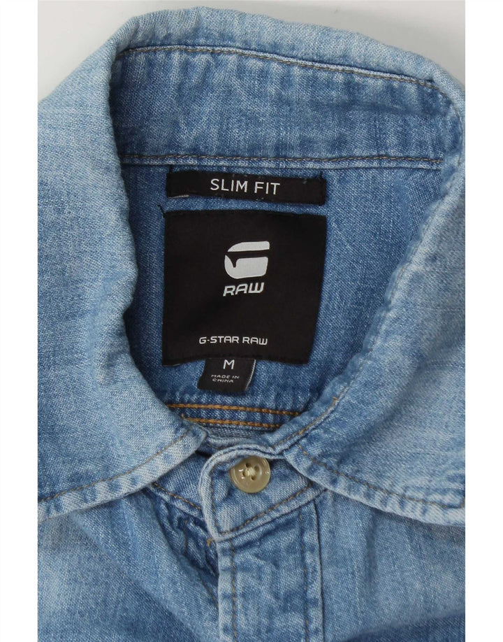 G-Star Hombre Camisa Vaquera Slim Fit Azul Medio
